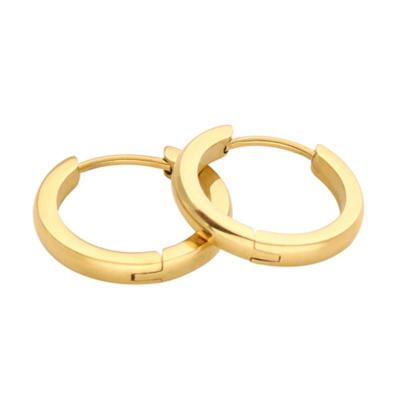 China 2021 FASHIONABLE new fashion gold plated stainless steel 2.5 mm thick woman's circle earrings for sale