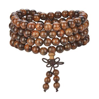 China FASHIONABLE Mens 8mm Wooden Bead Women Buddhist Prayer Mala Necklace Bracelet Gift Jewelry for sale