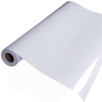 China Wholesale 140gsm Africa White Self Adhesive Vinyl Outdoor Advertising Indoor Or Or Display Car Sticker For Large Format Printing Rolls for sale