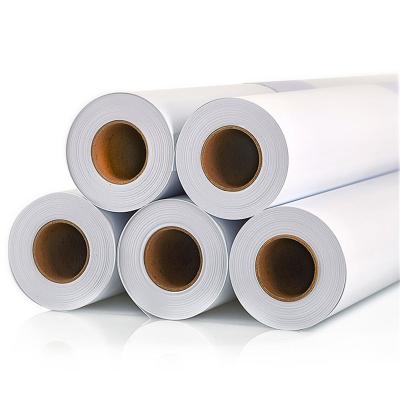 China Indoor Or Outdoor Advertising Or Showing Ecosolvent Self Adhesive Vinyl High Gloss White Printing White Glue 1.27*50M for sale