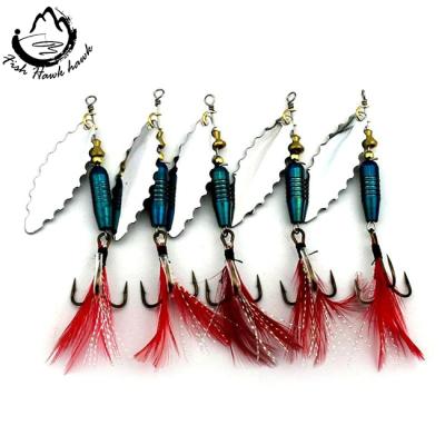 China Realistic and fast action in the water. Hot Sale Spinner Serving Lure With Feather Hook for sale