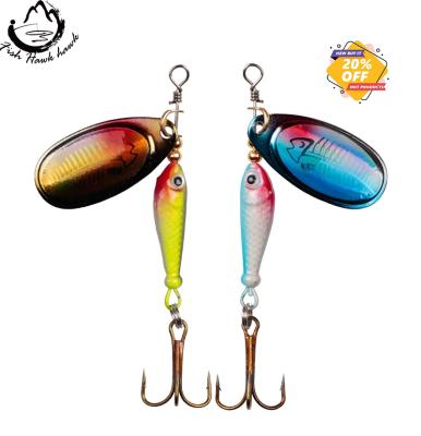 China Copper Stainless Steel Spinner Bait / Fishing Metal Lure With Treble Hook for sale