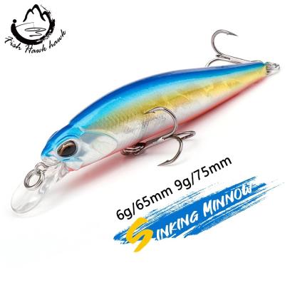 China ABS Plastic 6g 9g Minnow Sinking Wobblers Crank Baits Fishing Lure with Artificial Trout Bait for Minnow Fishing Accessories for sale