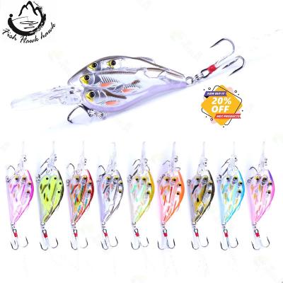 China ABS Plastic Artificial Feather Fishing Lure 7.5cm Quality 9g Bait Hard Crankbait for sale