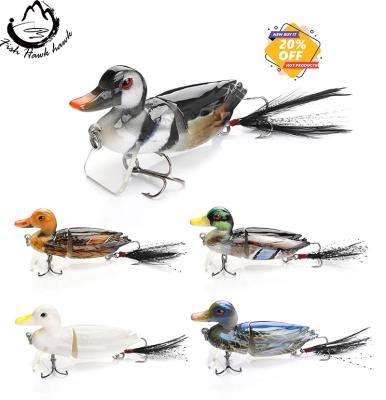 China High Quality 70mm 10g Silicone Jointed Duck Topwater Fishing Hard Lures For Artificial Bait Lure Tackle for sale