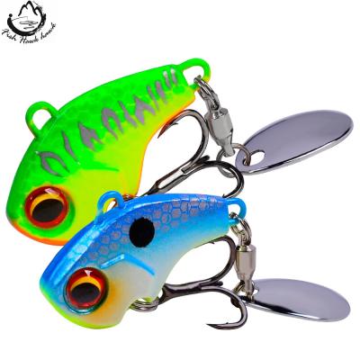 China Durable Revolving Metal Vibration Bait Spinner VIB Spoon Fishing Lures 6/10/15/21/28g Builds Trout Fishing Hard Baits Tackle for sale