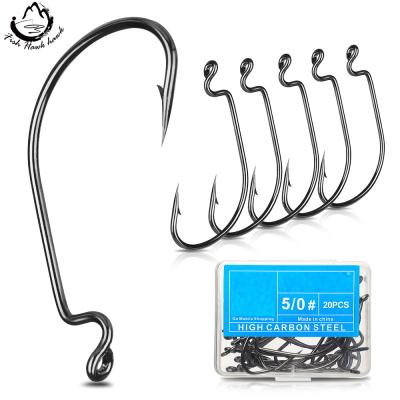 China Saltwater Fishing Hooks Bait Main Crank Hook Low Hook For Soft Worm Bait Crankbait Carp Fishing Tackle for sale