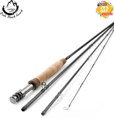 China Carbon 4 Section 2.7M Fly Fishing Rod Portable EVA / Carbon Fiber Body Fly Rod Outdoor Bass Fishing Pole Metal Handle for sale