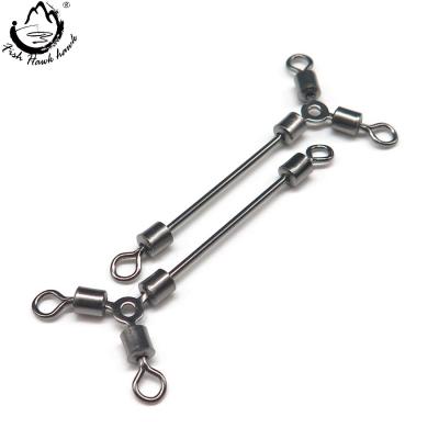 China Long Path 3 Stainless Eco-friendly Fishing Swivels wtith Ball Bearing Rolling Carp Swivel Fishing Accessories For Sea Fishing Hook Connector for sale