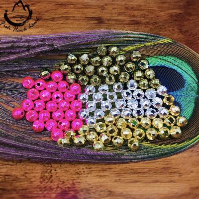 China Durable Function Wholesale Fly Tying Fluorescent Bead Slotted Tungsten Beads With Fly Hook for sale