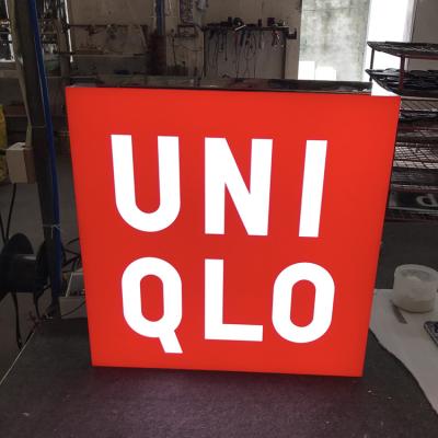 China Custom Buildings Advertising Signage Acrylic Letter Signs Illuminated Light Box For Shop for sale