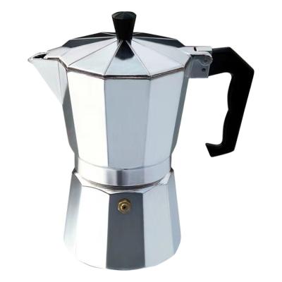 China Classic Italian High Quality Aluminum Coffee Maker Stored Moka Coffee Maker Backflow Valve Stovetop Induction Espresso Coffee Maker for sale