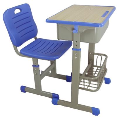 China Chinese Hot Selling School Desk And Simple Adjustable Chair Study Classroom Desk And Chair for sale