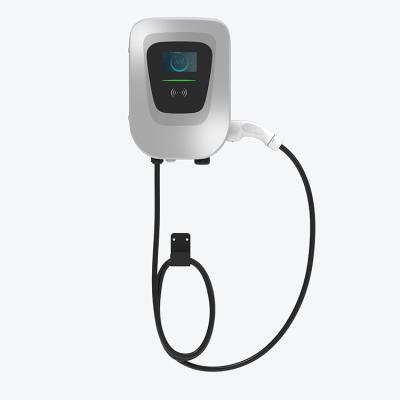 China Screen Display Electric Car Charger Manufacturer Plant Ev Charge AC Plug In 32A 22 KW Wallbox for sale