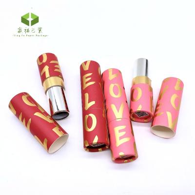 China Recycled Materials Lipstick Tube Paper Container Customizable Twist Up Lip Balm Paper Holder Flowers Cosmetic Air Freshener Stick Plastic Packaging for sale