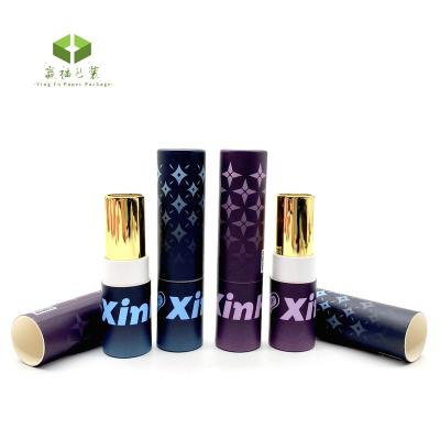 China Recycled Materials Lipstick Tube Paper Container Twist Up Lipstick Paper Tube Lip Balm Deodorant Plastic Container Stick Cosmetic Packaging for sale