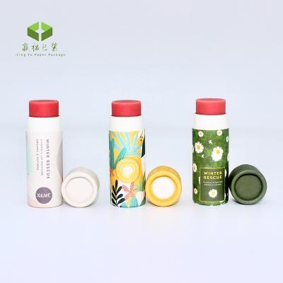 China Biodegradable 50g 50ml As Transparent White Cardboard Deodorant Lift Cosmetic Containers Paper Tubes 80ml For Solid Perfume Stick Packaging for sale