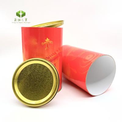 China Recycled Lid Food Grade Paper Materials Paper Tube Custom Metal Tin Metal Tin Gift Box For Whiskey Closer Packaging Aluminum Foil Paper Boxes for sale