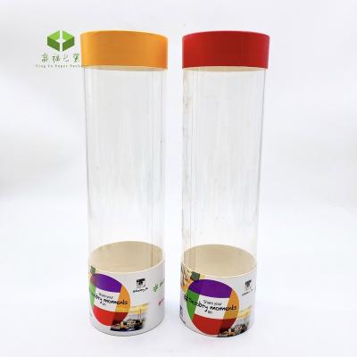 China Biodegradable Custom White PVC Viewfinder Cardboard Paper Tube Box For Match Painting Photo Gift Packaging for sale