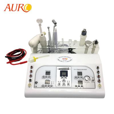 China Shrinking pore spa facial salon use 7 in 1 high frequency jet facial galvanic brush vacuum machine beauty machine AU-8208 for sale