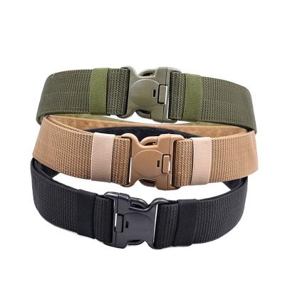 China Huacheng High Strength Military Waist Canvas Belts Automatic Buckle Nylon Belt Nylon Flat Belts for sale