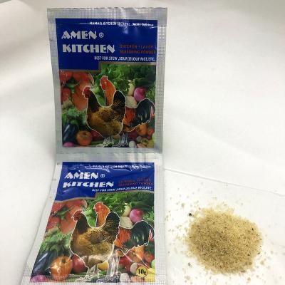 China Dry Chicken Flavor Seasoning Powder Fish Powder 10g Sachet Flavor Powder Spices For African Halal Market for sale