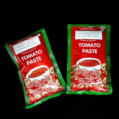 China 28-30% 36-38% 30-32% Cheap price halal cooking seasoning 70g sachet tomato sauce pouch tomato sauce ketchup 28-30% brix for sale