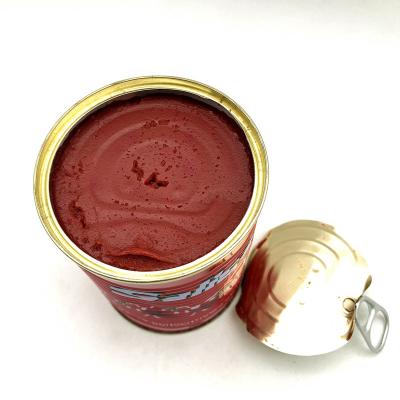 China Pure Natural Halal Tomato Paste Canned Food Sauce 22-24% Brix Easy Open Tomato Paste for sale