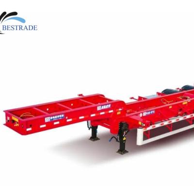 China Skeleton truck trailer 3 axles 20/40ft container carrier semi-trailer port-use container chassis trailer for sale for sale