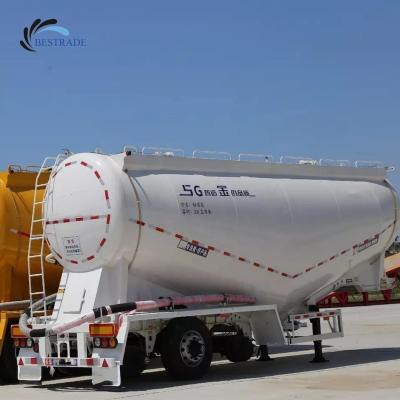 China 60 Ton Bulk Carrier Cement Truck Trailer Cement Powder Tank Trailer Semi Trailer Cement Lime Powder Dry Bulk Tanker Trailers for sale