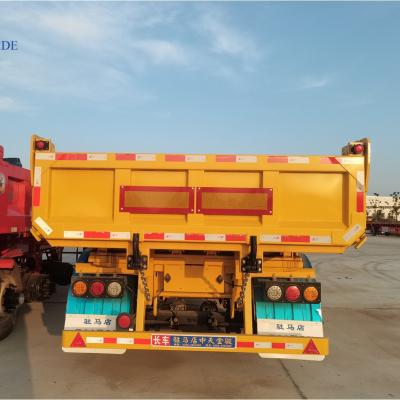 China Truck Trailer BESTRADE Rear Dump Trailer 20ft 40ft 3Axles After Unloading Container Transport Truck Semi Trailer for sale