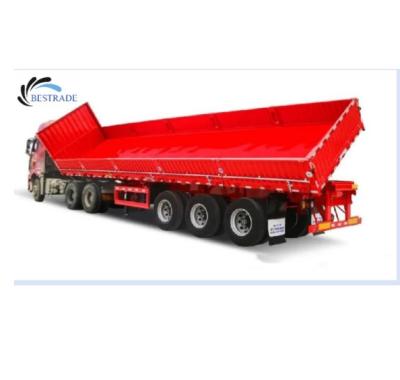 China China Brand 40 Ton Dump Truck High Strength Steel Side Side Semi Trailer Truck Trailer For Sale for sale