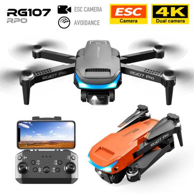 China NEW Mode 2022 Drone RG107 Pro Drone RG107 Three Way Flow ESC Quadcopter 2.4GHZ RC UAV Obstacle Avoidance Toys Headless Optical 4K HD Dual Location Cameras for sale