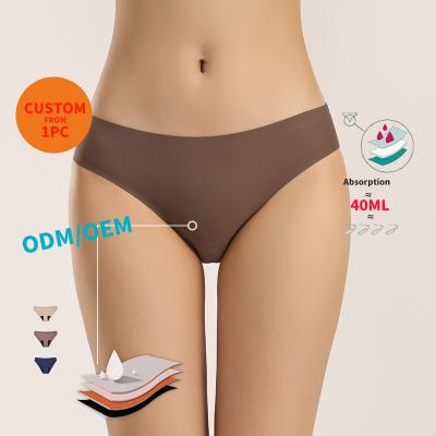 China Antibacterial Wholesale Seamless Menstrual Leak Proof Factory Women Physiological Period Briefs Panties Period Underwear for sale