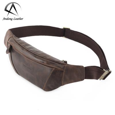 China Water Proof Royal Bagger Mens Crazy Horse Waist Pack Shoulder Bag Genuine Cowhide Leather Retro Trunk Bags Outdoor Sport Phone Recycling Pouch for sale