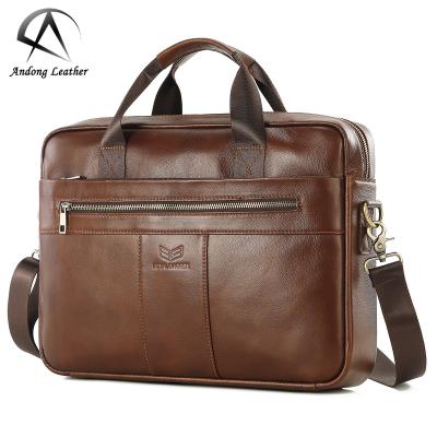 China Royal Bagger GENUINE LEATHER Briefcase for Men's Genuine Cow Leather Business Handbag Retro Messenger Bag 15.6 Inch Computer Laptop Shoulder Bags for sale