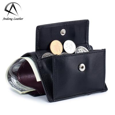 China Fashion Short Japanese Style Andong RFID Mens Wallet Male Wallets Blocking Real Genuine Cow Leather Coin Purse Card Holder for sale