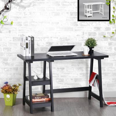 China Slipcovered Office L120 Black Cheap Wood Veneer Table Top Wirtting Home Office Desk for sale