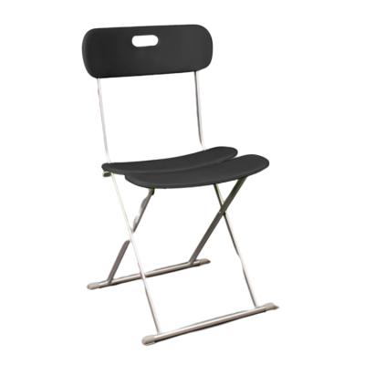 China Top Selling Foldable Upholstered Metal Folding Chairs With PVC Cushions Outdoor for sale