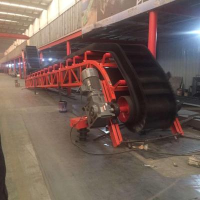 China Heat Resistant Custom Sand Plant Belt Conveyor System Inclined Modular Conveyor for sale