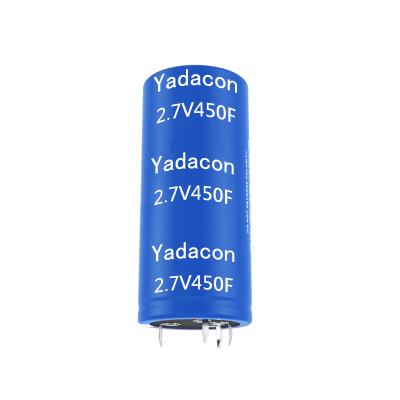 China 2.7VSuper Capacitor Cheap Super High Discharge Safety Horn 2.7V450F Memory Capacitor Super Capacitor for sale