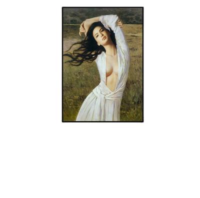 China Beautiful Modern Nude Chinese Girl Nude Painting Nudity Outlined Painting for sale