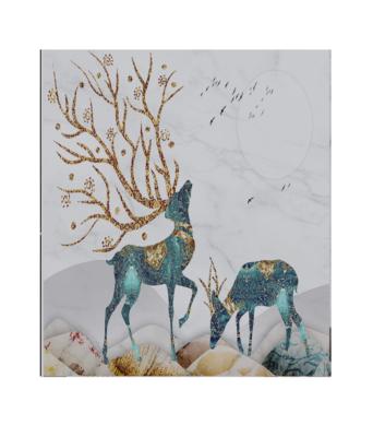 China 2021 Modern Latest Customization Of Modern Nordic Style Crystal Porcelain Painting Animal Painting Design for sale