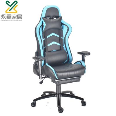 China Yongxin Contemporary Reclining Gaming Desk Chair With Footstool for sale