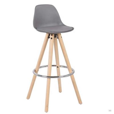 China NEW Unfoldable 2021 Plastic Restaurant Cafe Bar Stool Adult High Bar Chair With Footrest for sale