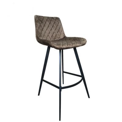 China 2021 Modern New High Bar Stool Bar Chairs Velvet Chair For Bar for sale