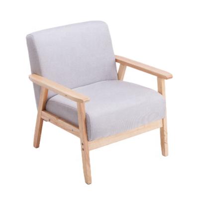 China 2021 modern new solid wood single seat leisure cafe sofa armchair for sale