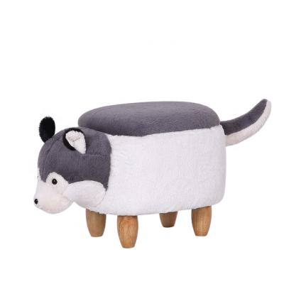 China 2021 New Hippo Cute Animal Storage Stool Home Decoration Modern Husky Foot Stool for sale