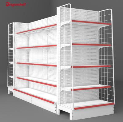 China Wholesale Single Sided Heavy Duty Supermarket Retail Shelves Gondola Metal Supermarket Wall Shelves for sale