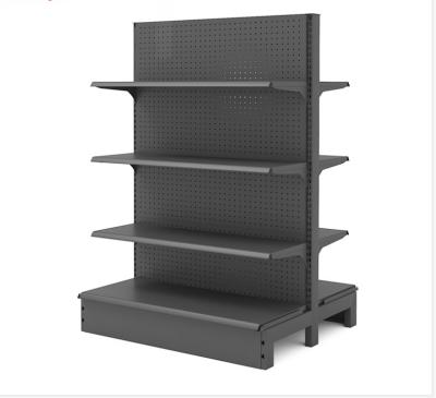 China Dragonshelf Double Sided Grocery Shelves Double Sided Grocery Shelf Supermarket Metal Shelves for sale